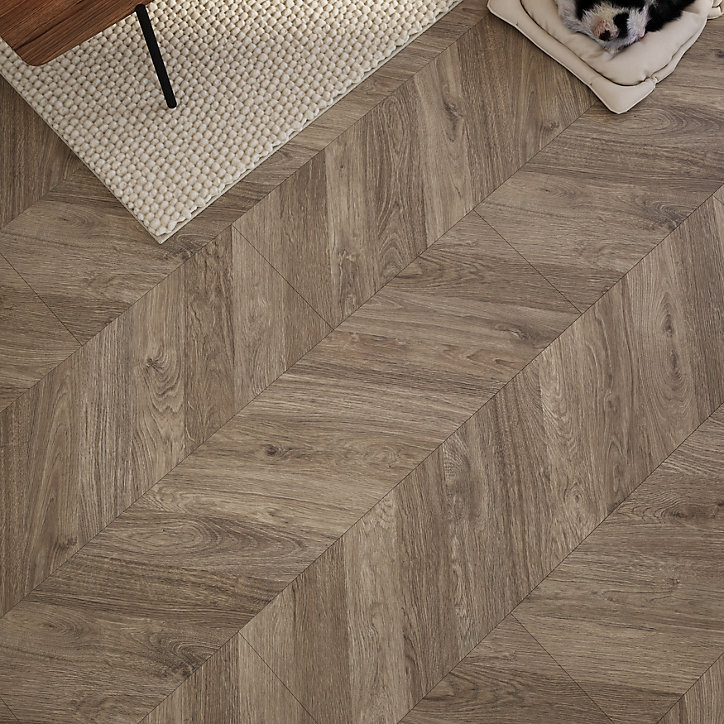 Sol stratifié clipsable Leyton chêne gris 10 mm