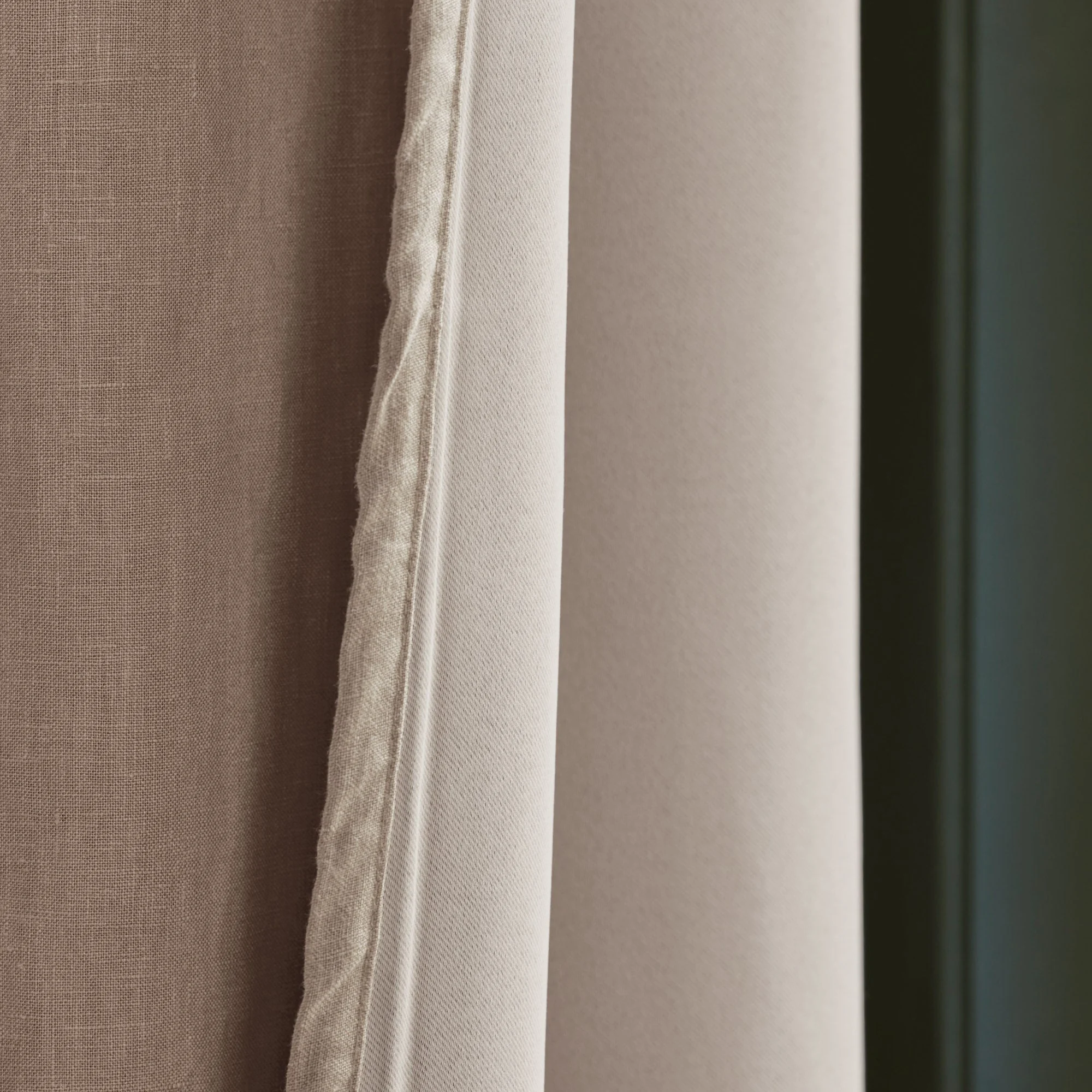 CARLINA - Rideau oeillets doublé occultant | Beige