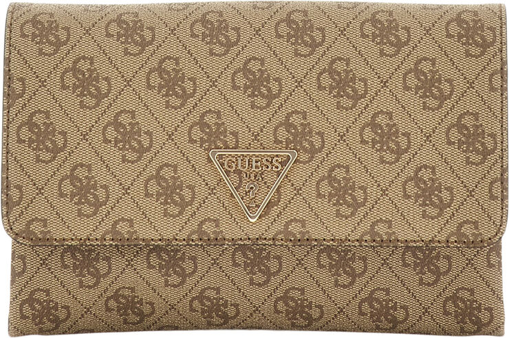 GUESS NOELLE XBODY FLAP ORGANIZER Latte logo/brown
