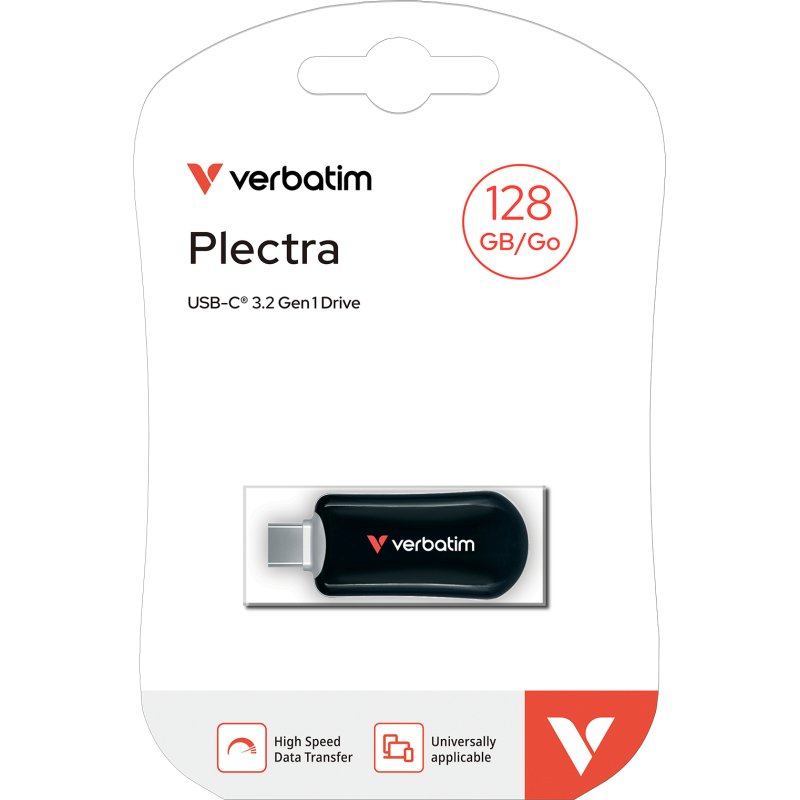 Verbatim 30225 lecteur USB flash 128 Go USB Type-C 3.2 Gen 1 (3.1 Gen 1) Noir