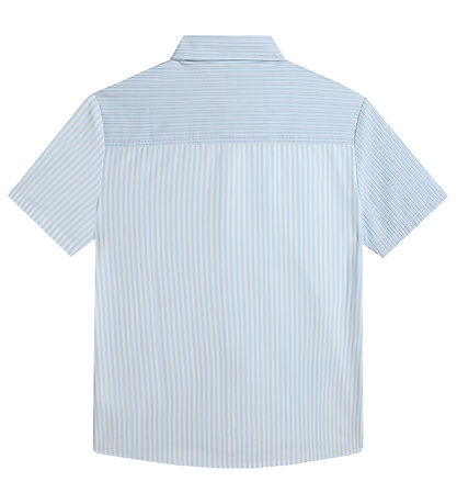 BOSS Hemd - Weiß/Hellblau Gestreift m. Navy