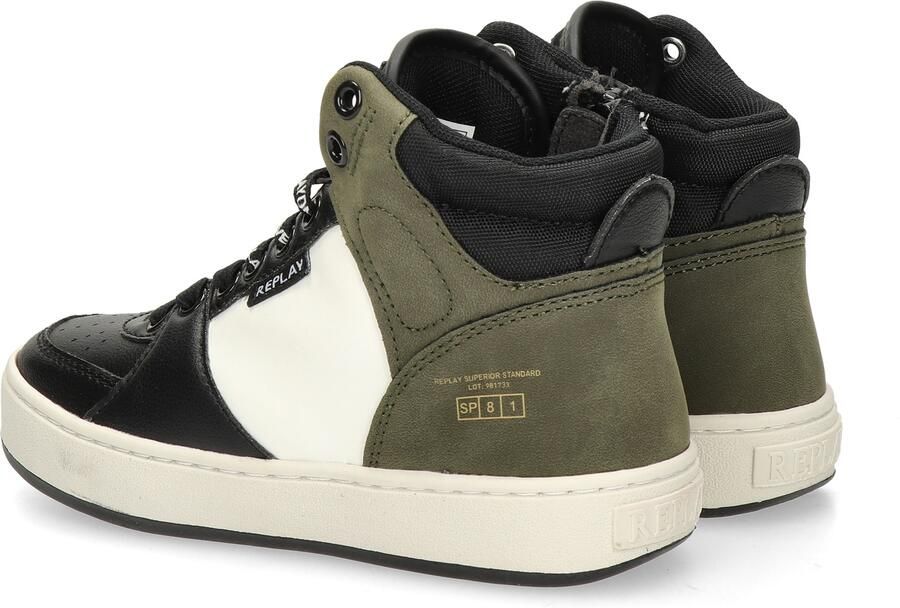Replay Cobra 6 sneakers zwart groen Mesh Logo 38
