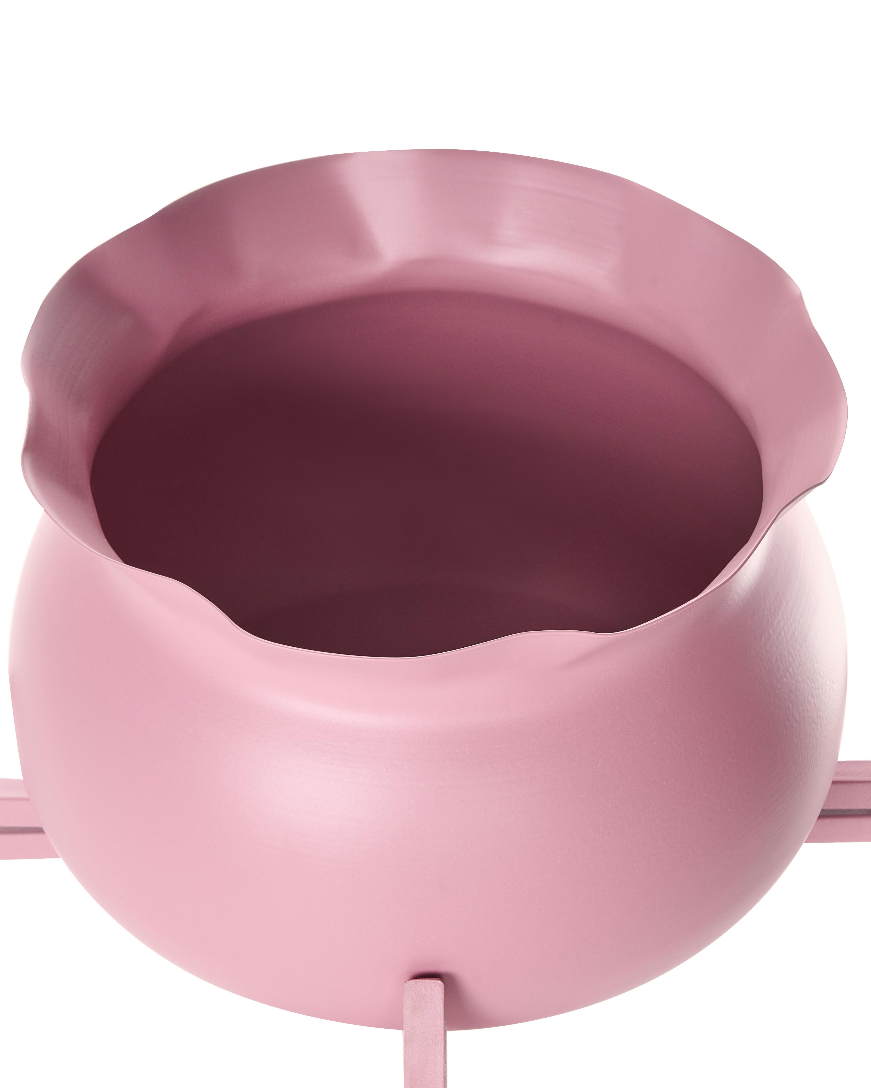 Verhoogde bloempot MOKUREN Metaal 25 cm Roze