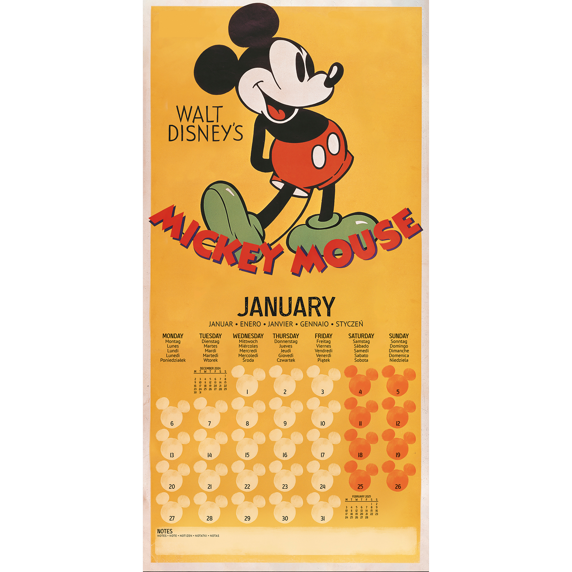 Broschürenkalender 2025 - mehrfarbig - Mickey & Minnie Mouse - 30x30 cm