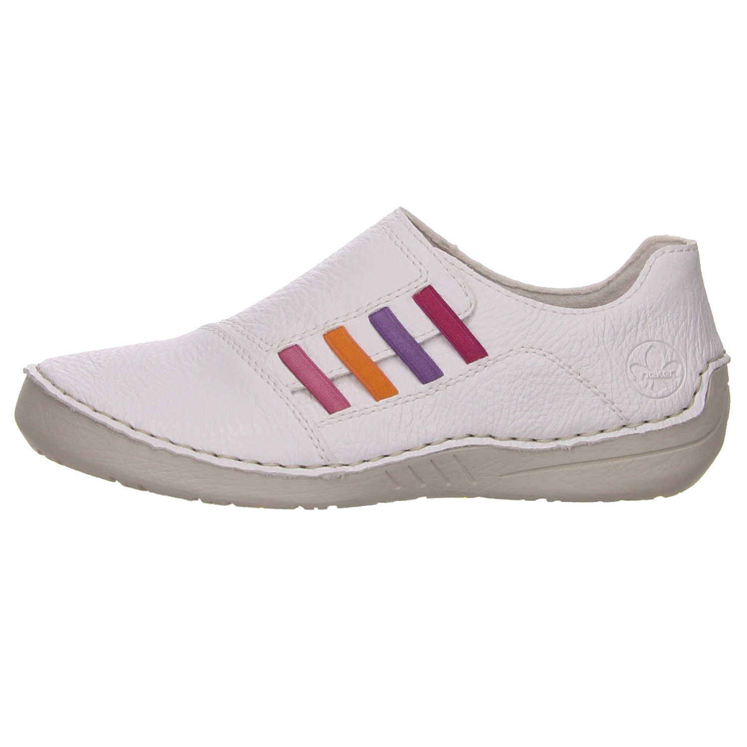 Rieker Slipper weiß weiss/weiss kombi