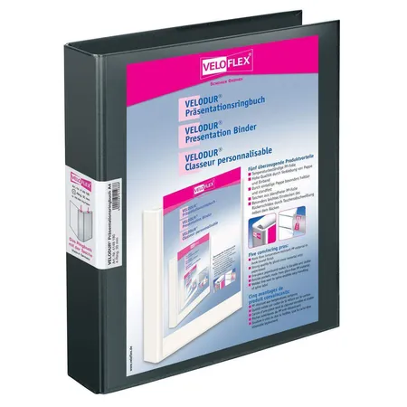 Veloflex Präsentationsringbuch VELODUR A4, schwarz