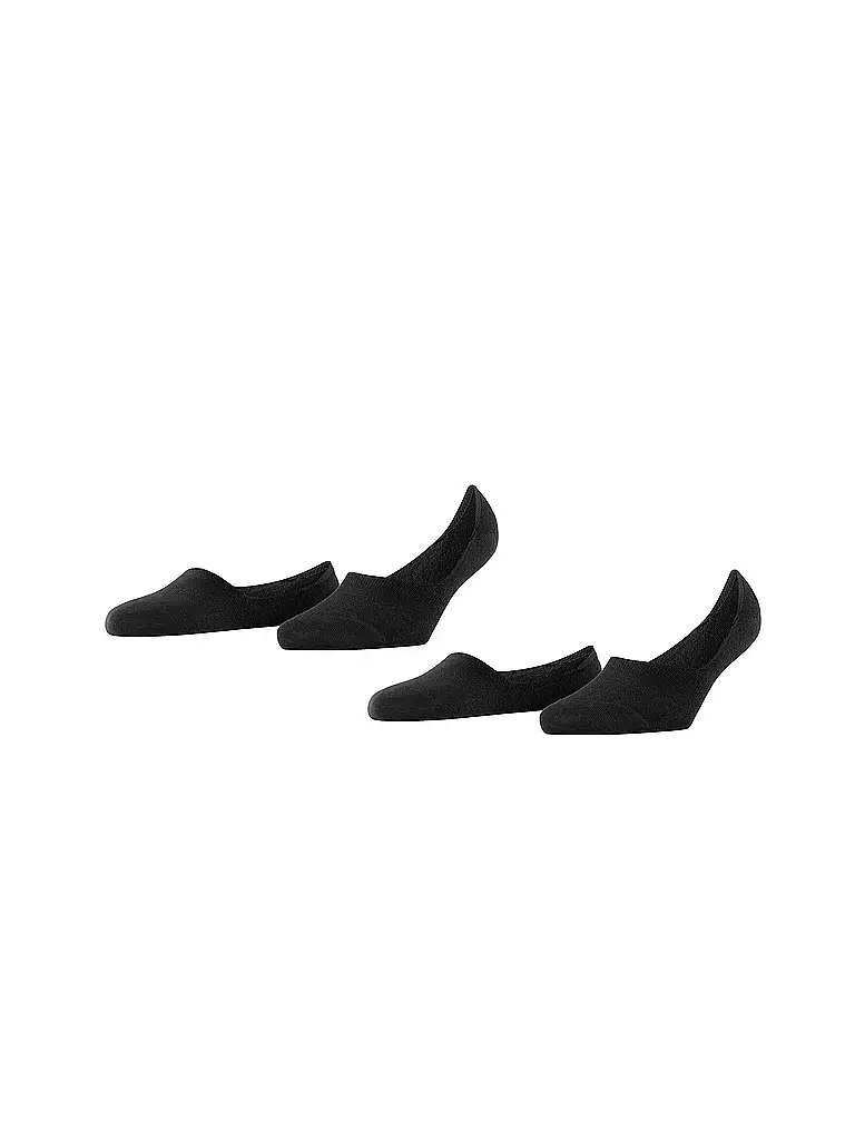 BURLINGTON Damen Füsslinge EVERYDAY 2-er Pkg black schwarz