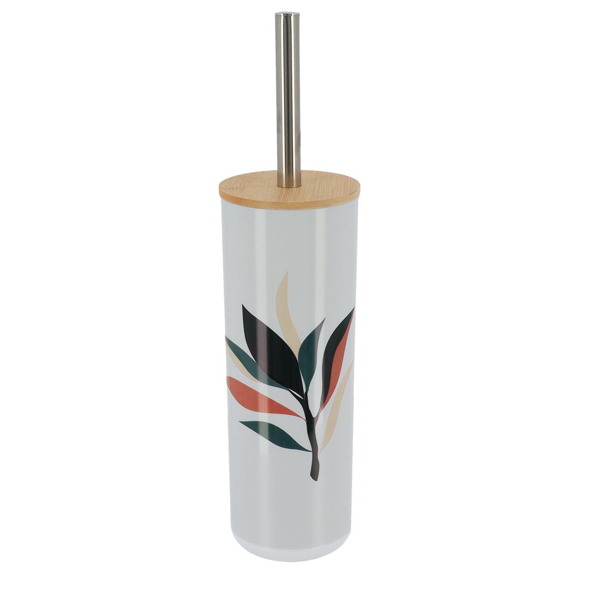 BROSSE WC IMPRIMEE COUVERCLE BAMBOU BUCOLIQUE