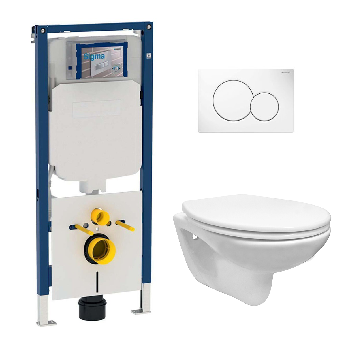 Geberit UP720 toiletset met Plieger Basic toilet en standaard zitting