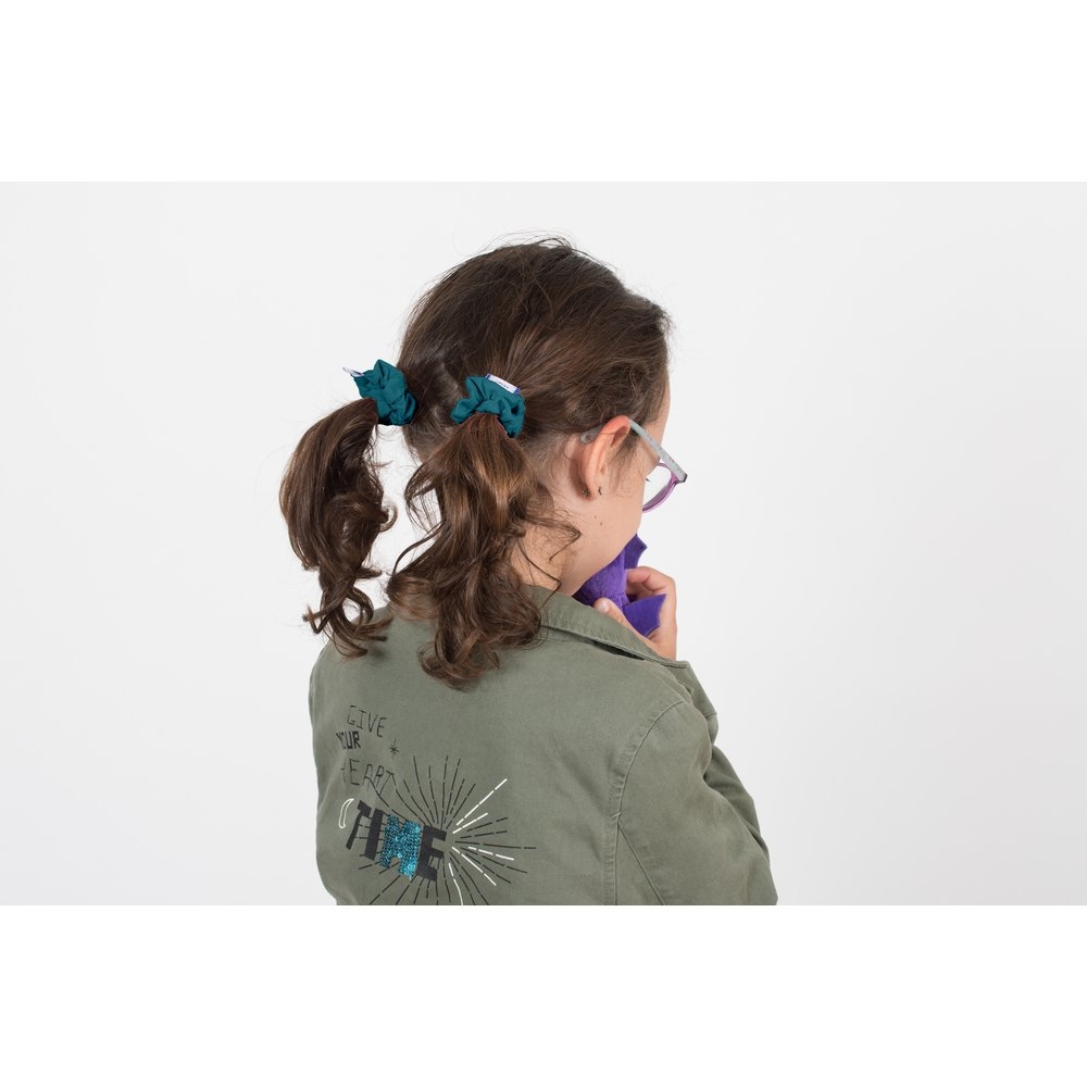 Mini Chouchou Bleu Vert