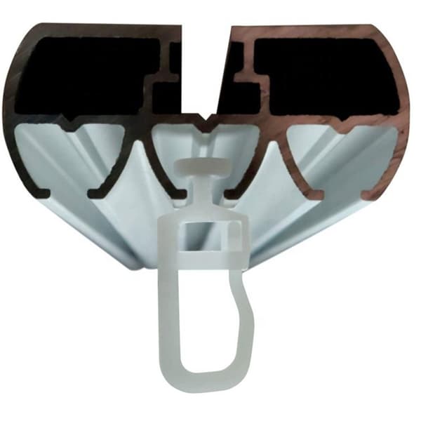 INF Skyvekroker for gardinskinne, 50 stk. Hvit