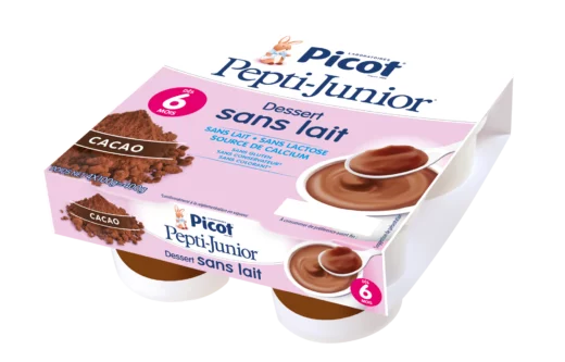 Pepti Junior Dessert Picot : dessert bébé sans lait – Cacao Dès 6 mois - x4