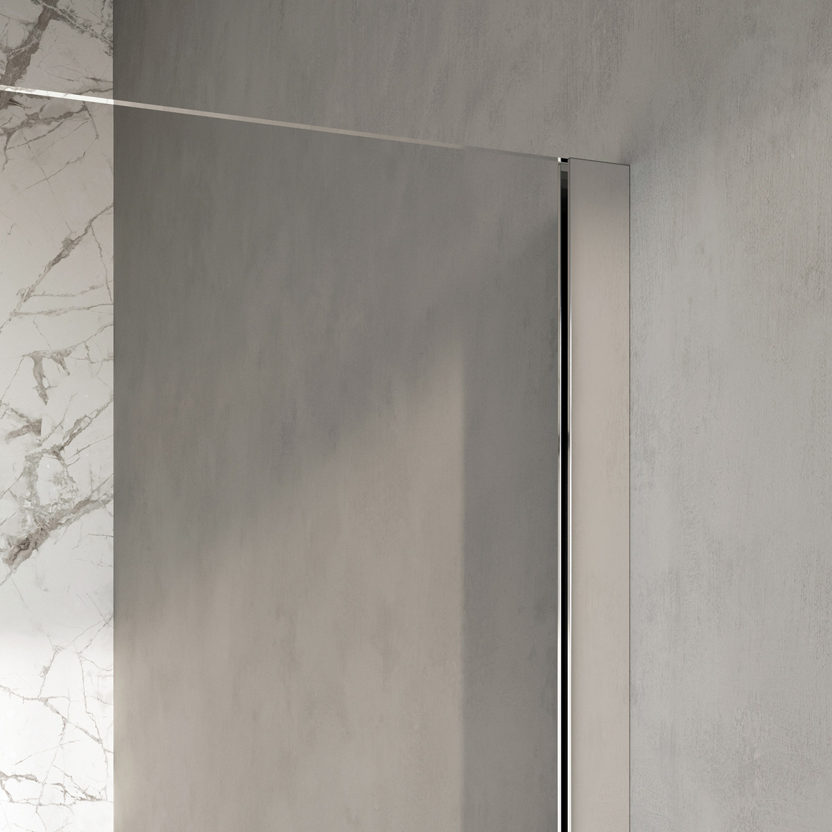 Brauer Stellar nisdeur met vaste wand 148.5-160cm chroom