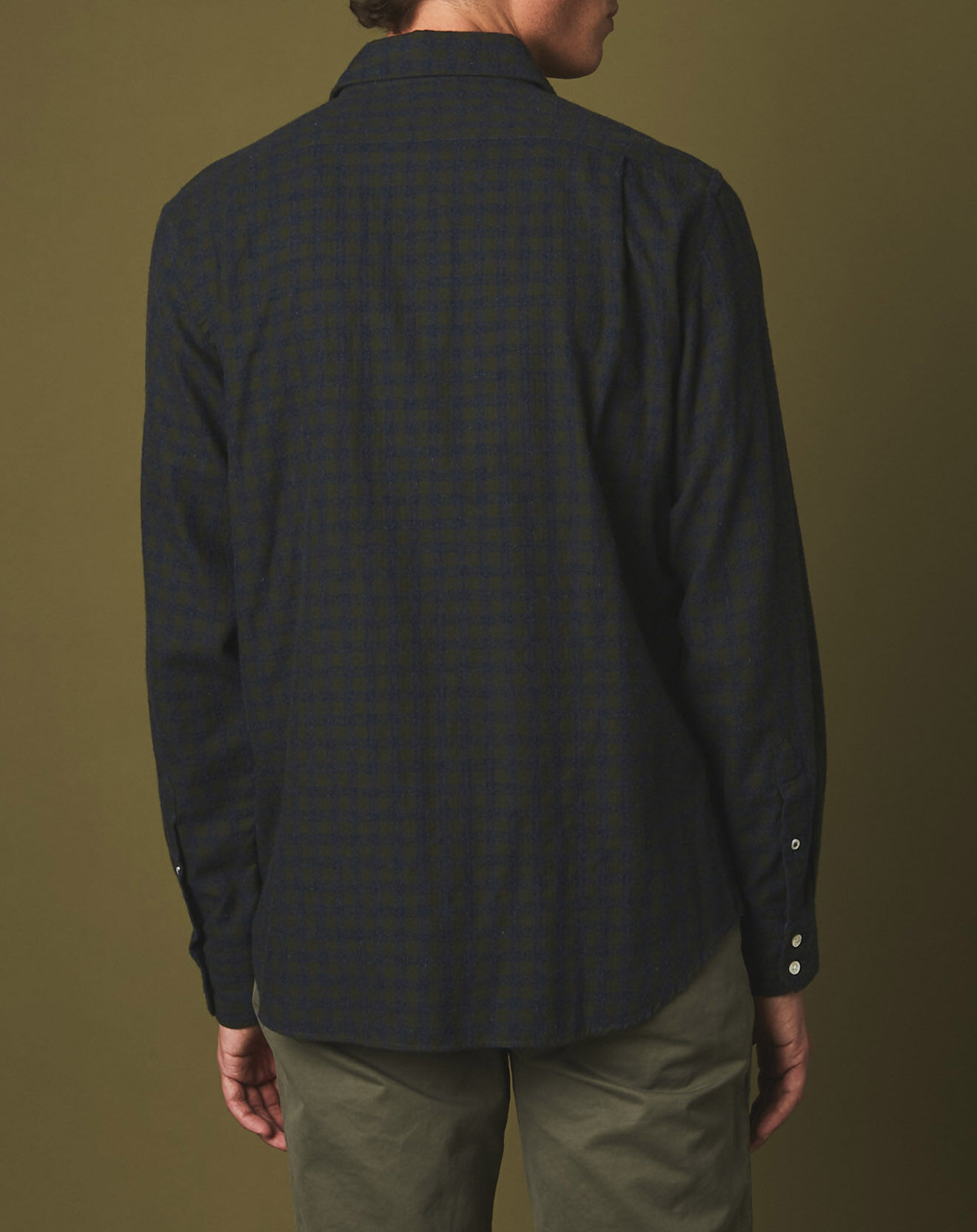 Hartford Chemise en Flanelle regular Paul à carreaux graphite