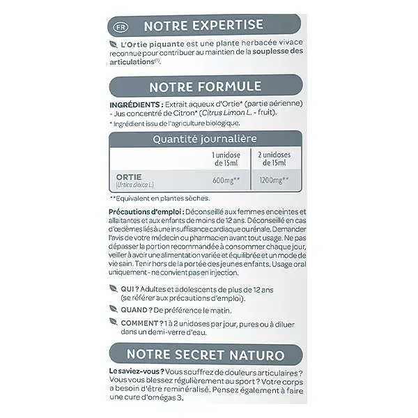 Superdiet Urtiga Orgânica - 20 ampolas de dose única