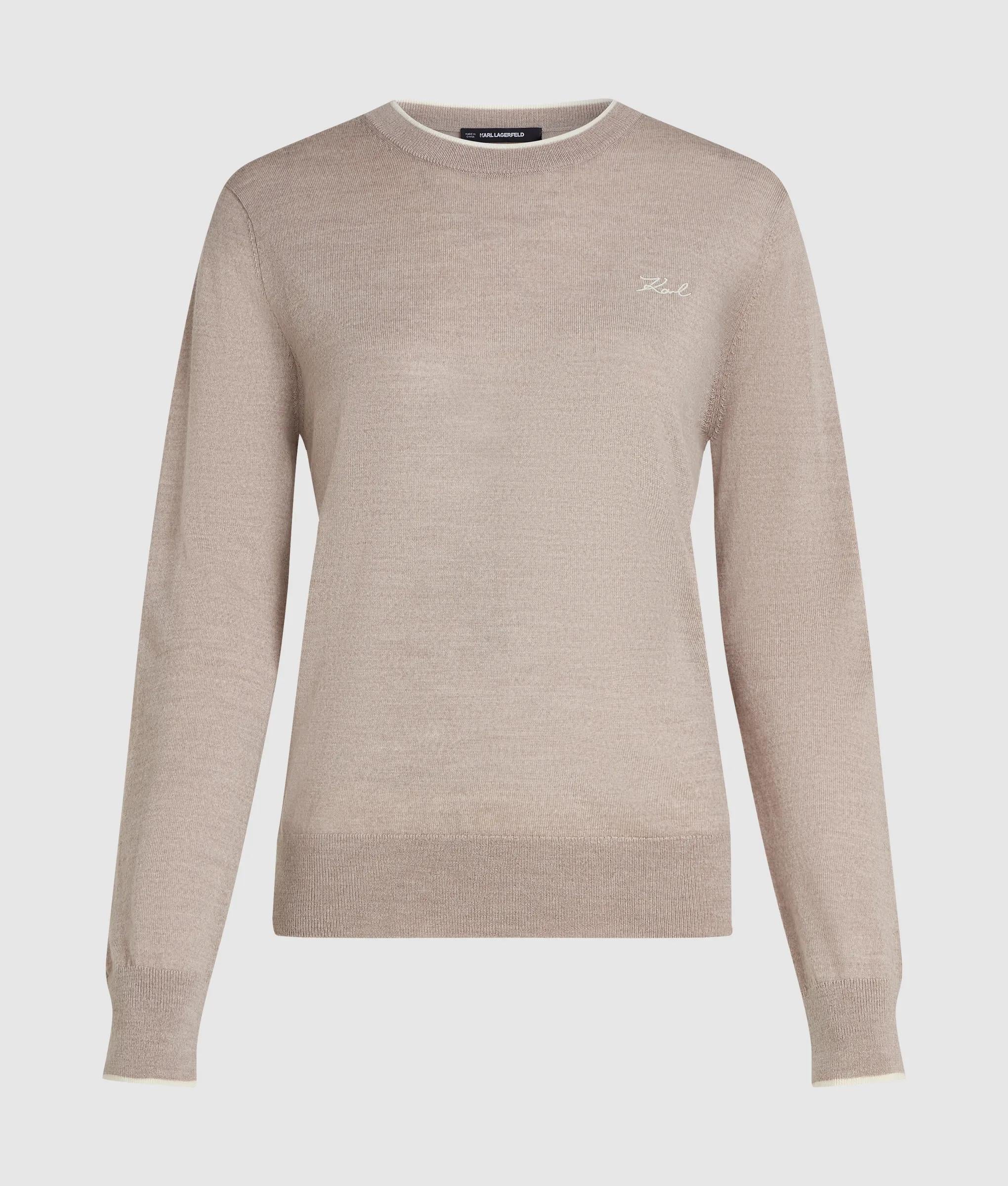 Merinoswol sweater met ronde hals