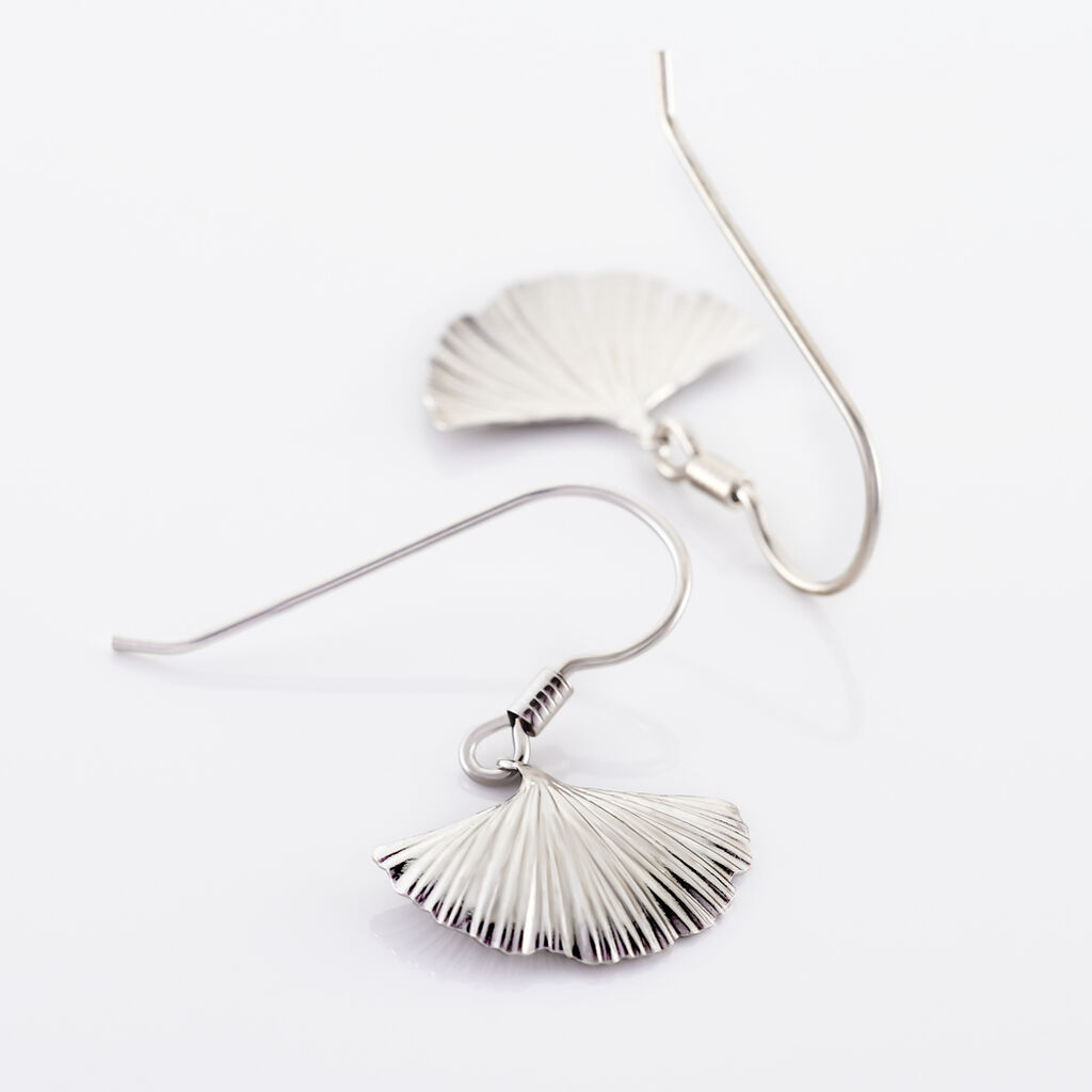 Boucles D'oreilles Pendantes Sahana Argent Blanc