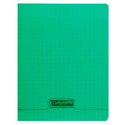 Calligraphe 8000 - Cahier polypro 24 x 32 cm - 140 pages - grands carreaux (Seyes) - disponible dans différentes couleurs