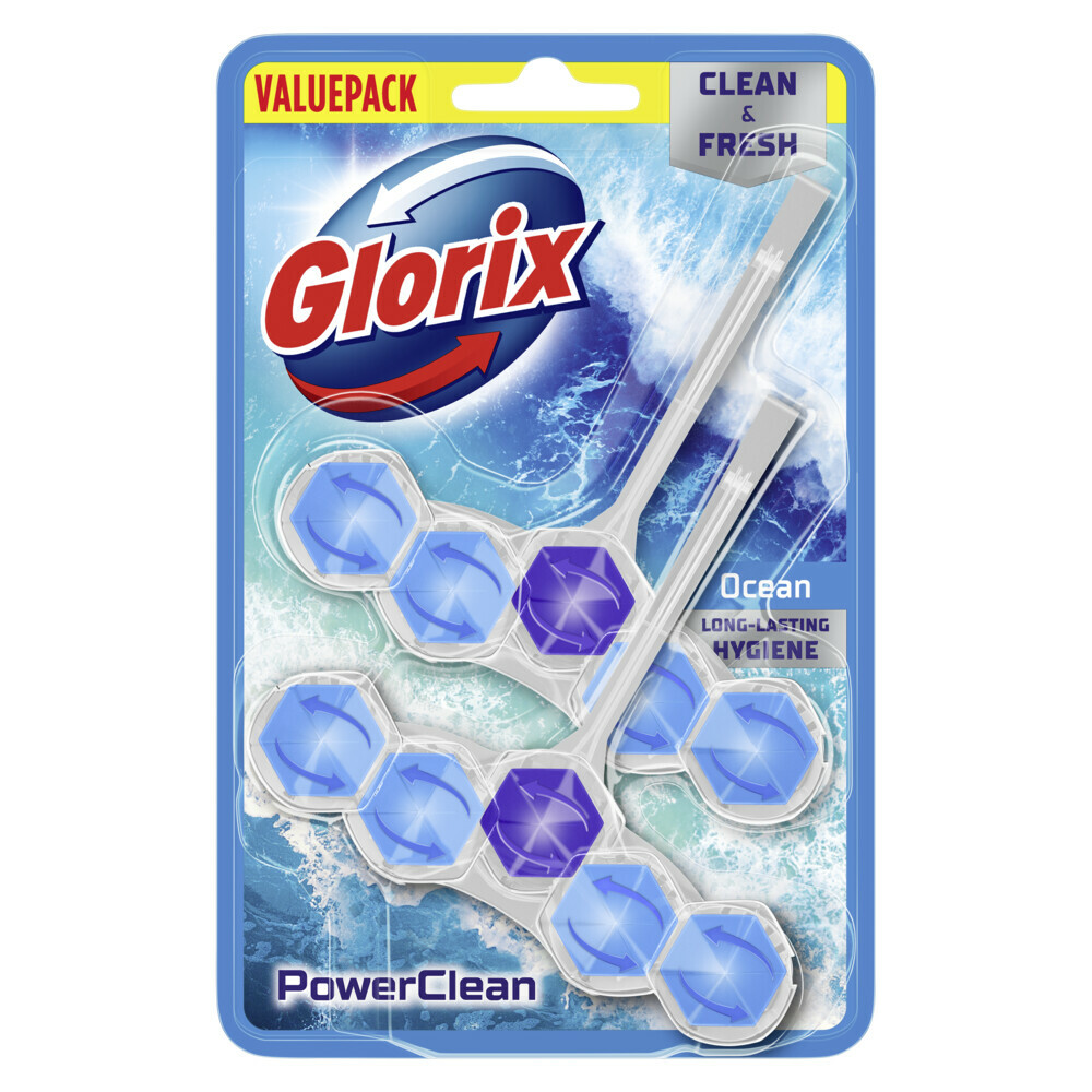 Glorix Toiletblok Power Clean Ocean2 stuks
