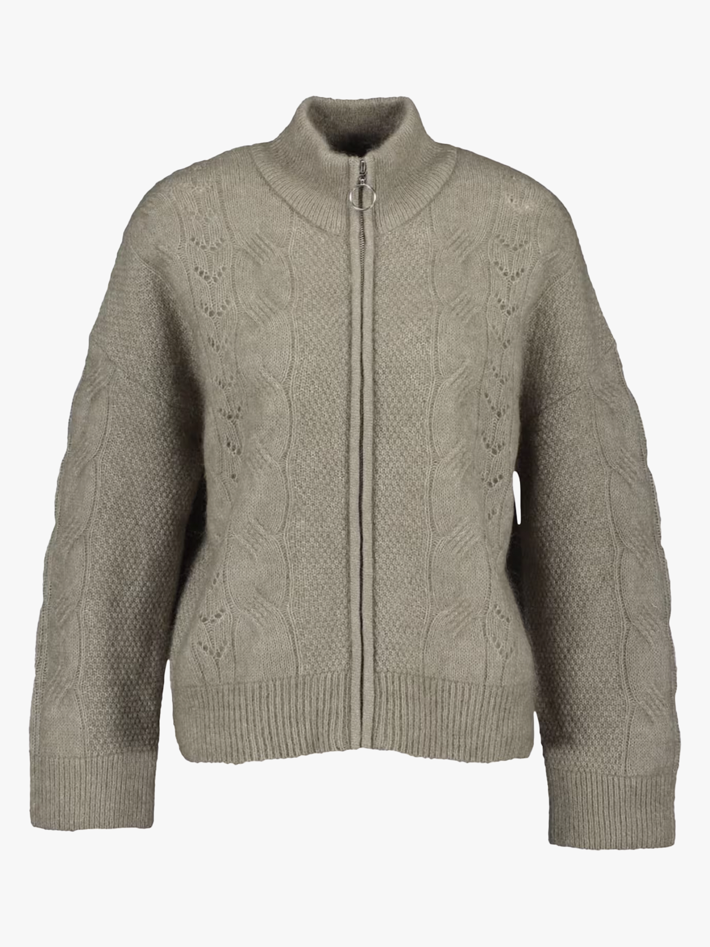 Vera Long Sleeve Knit Zip Cardigan