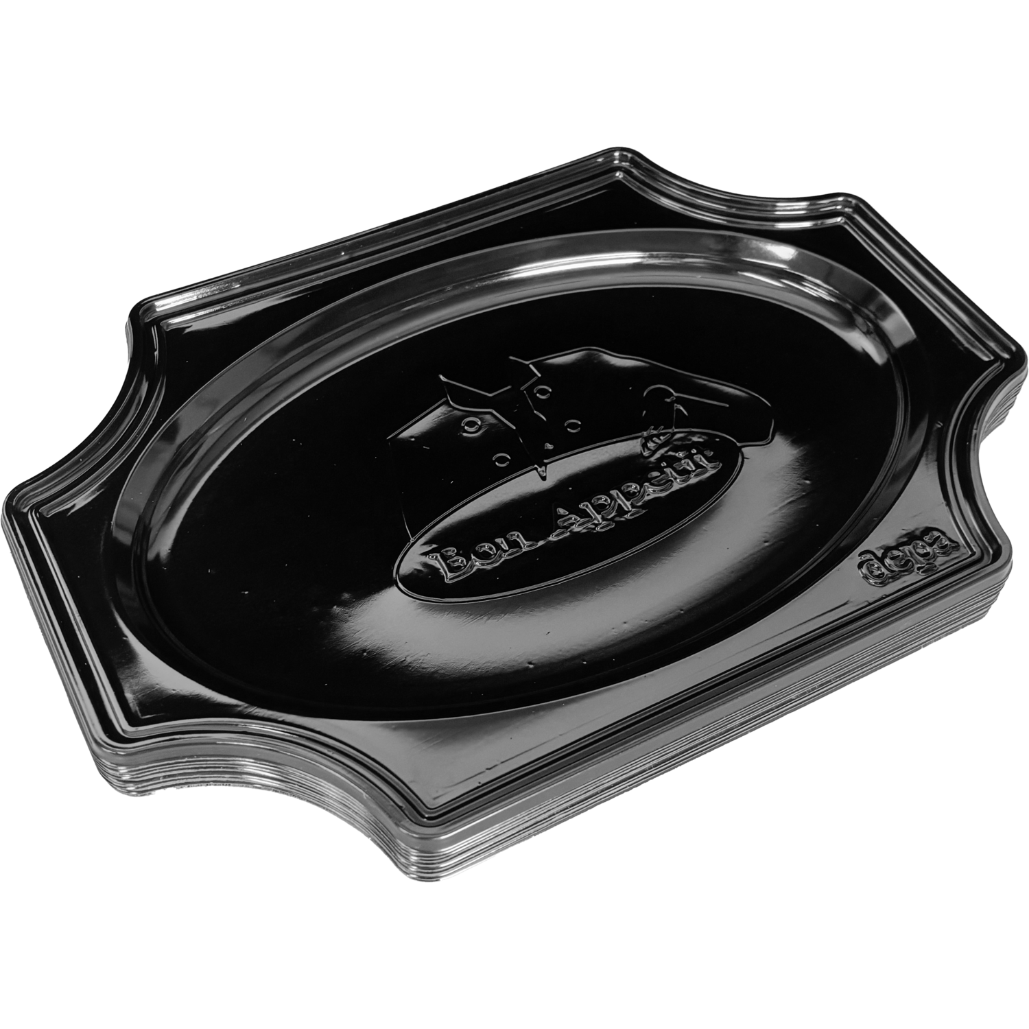Schaal, cateringschaal, pS, 350x bon appetit, zwart