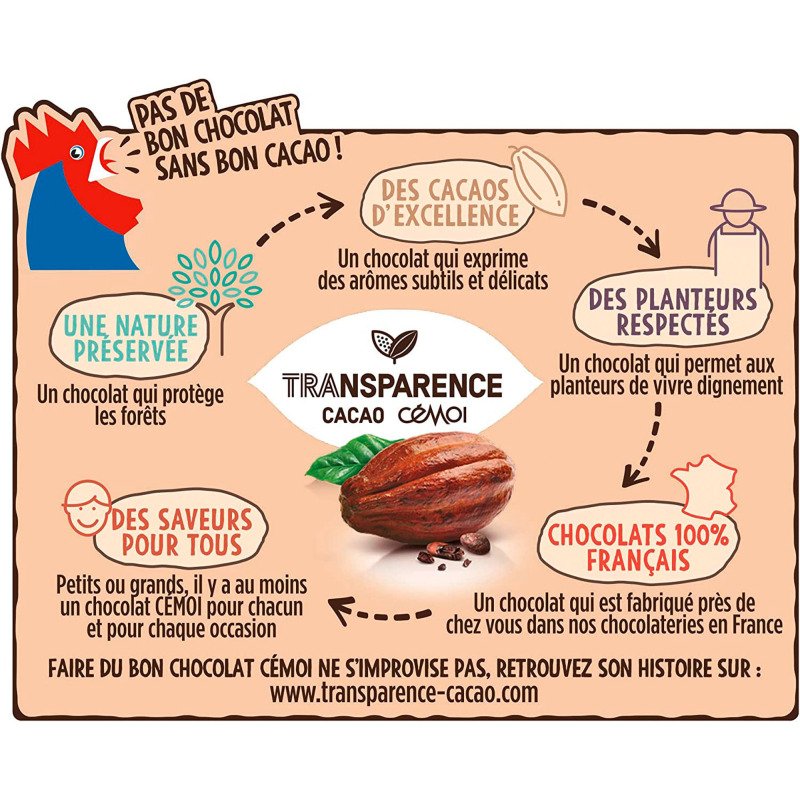 Oursons guimauve et chocolat au lait Cémoi- Boîte distributice de 920 g - 80 sachets