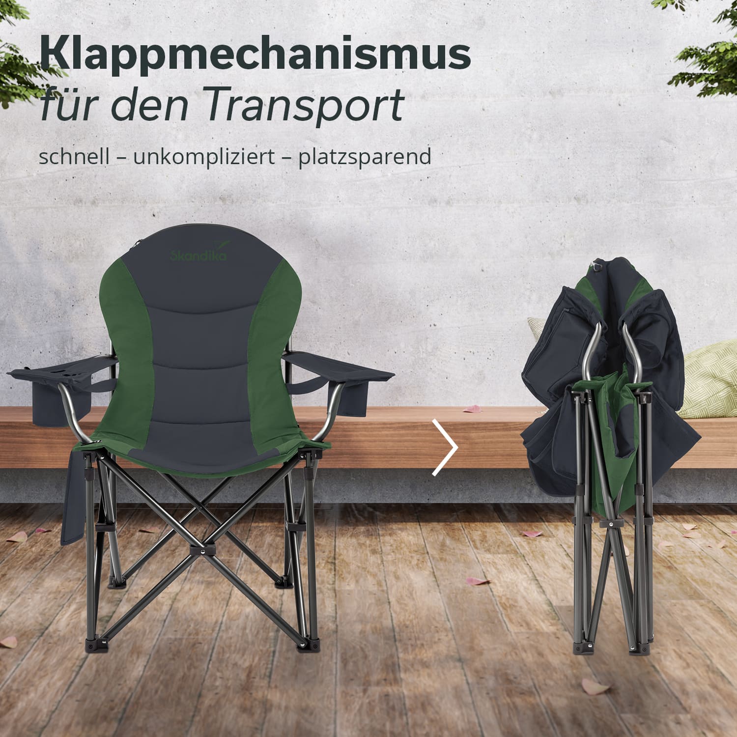 Skandika Relax Comfort vouwstoel - Green