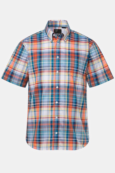 Karohemd, Halbarm, Buttondown-Kragen, Modern Fit