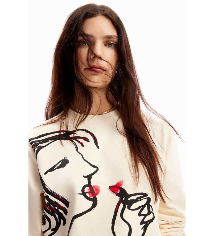 Moletom branco Desigual Arty