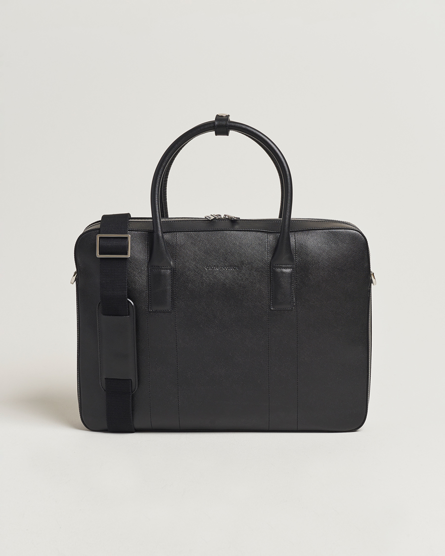 Oscar Jacobson Leather Briefcase Black