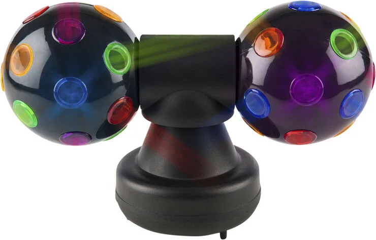 Lamper og disco lys TWIN DISCOKUGLE mADAPTOR Sort & multi