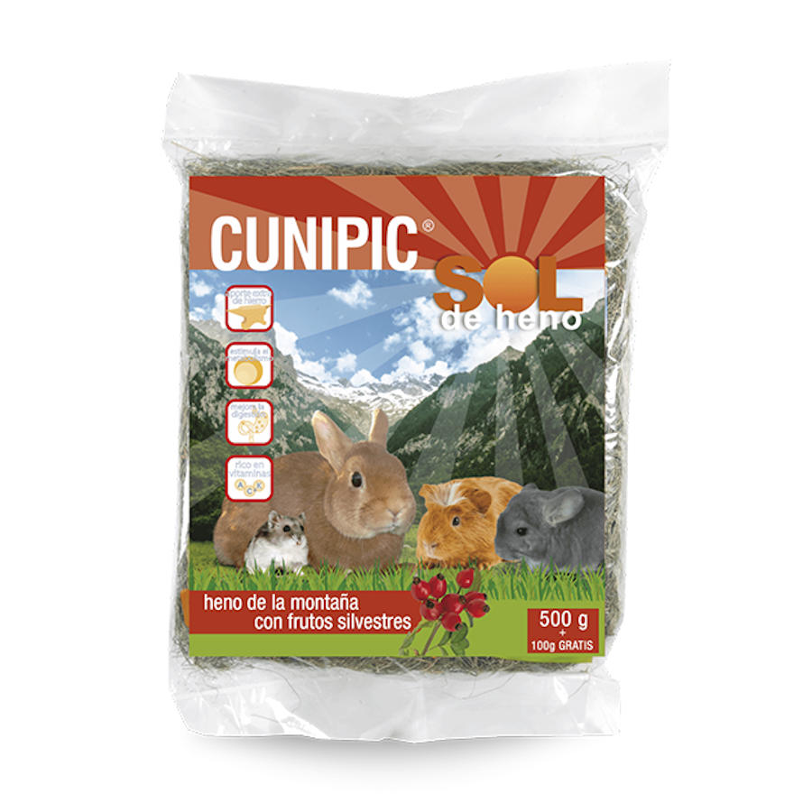 Feno de montanha Cunipic com frutos silvestres para roedores