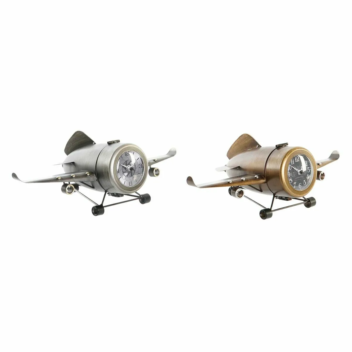DKD Home Decor Horloge Avion Fer (2 Unités)