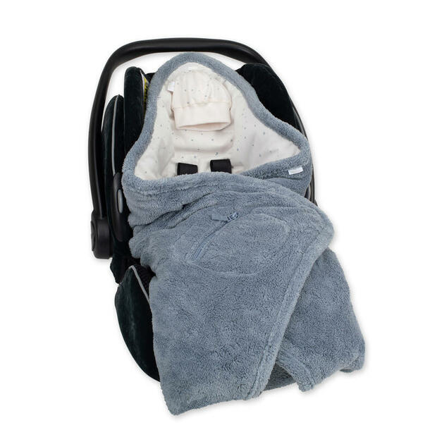 Nid d'ange Biside Hiver Coton Stone Bleu - BEMINI
