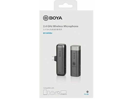 Obsbot Drahtloses Mikrofon BOYA Mikrofon Smartphone Wireless BY-WM3U USB-C