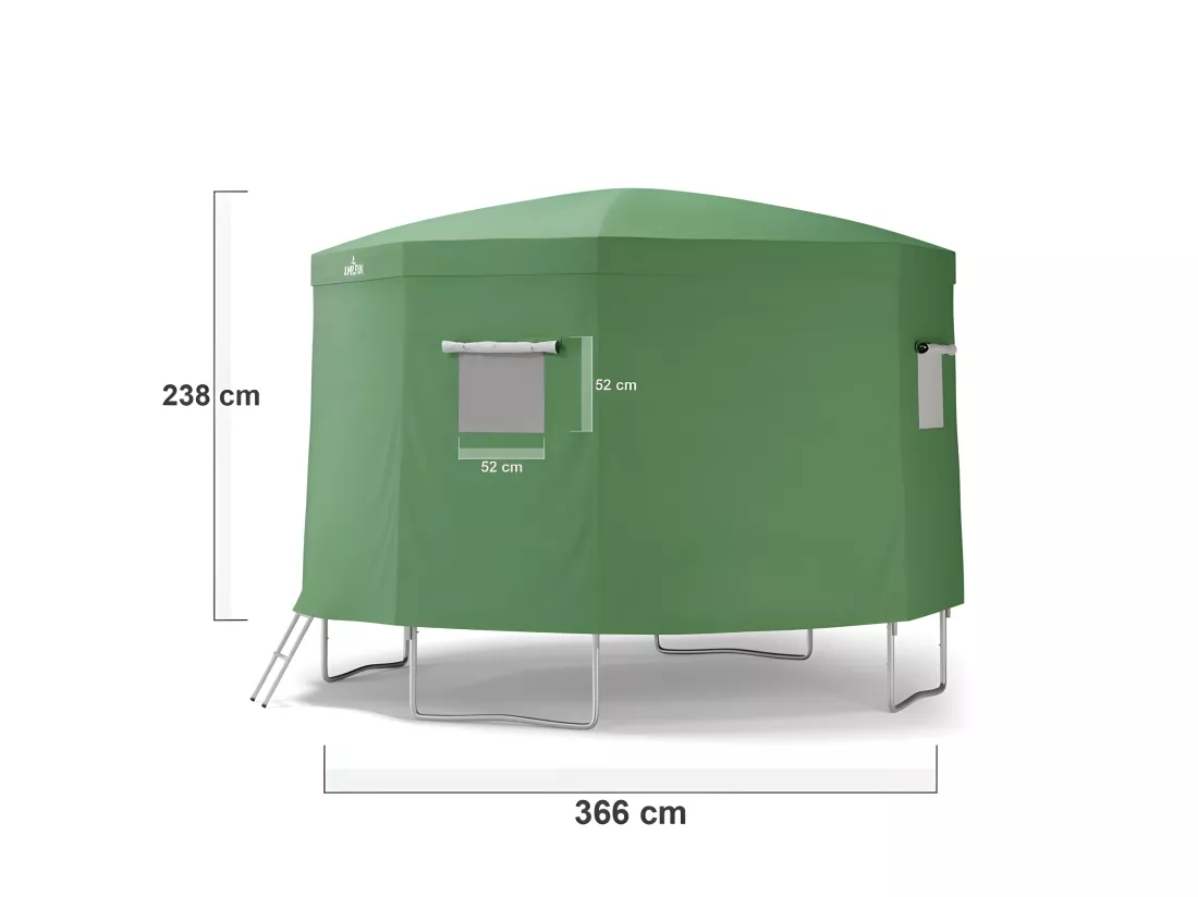 Tente cabane pour trampoline 12FT-366cm - Vert