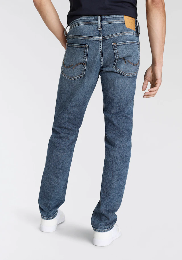 Jack & Jones Slim-fit-Jeans »JJIGLENN – Jeans mit Stretch und figurbetonter Silhouette«, Used, modisch, slim fit, Denim/Jeans