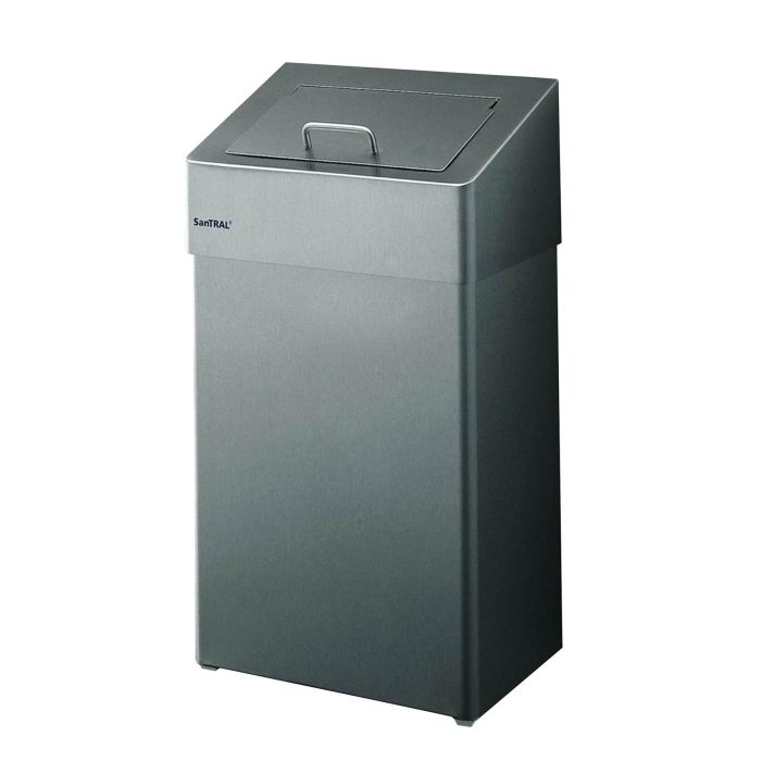 SanTRAL S909700 Classic RVS Hygienebak met dichte inwerpklep 18 liter (S909700)