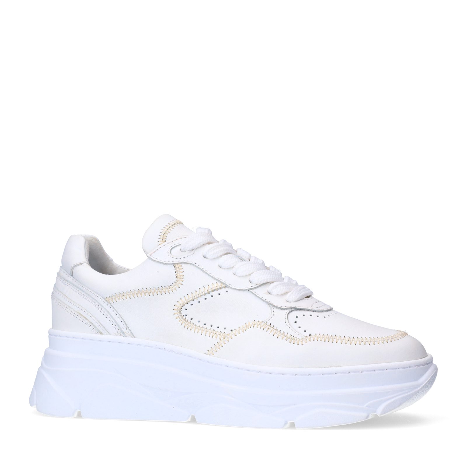 Witte leren sneakers