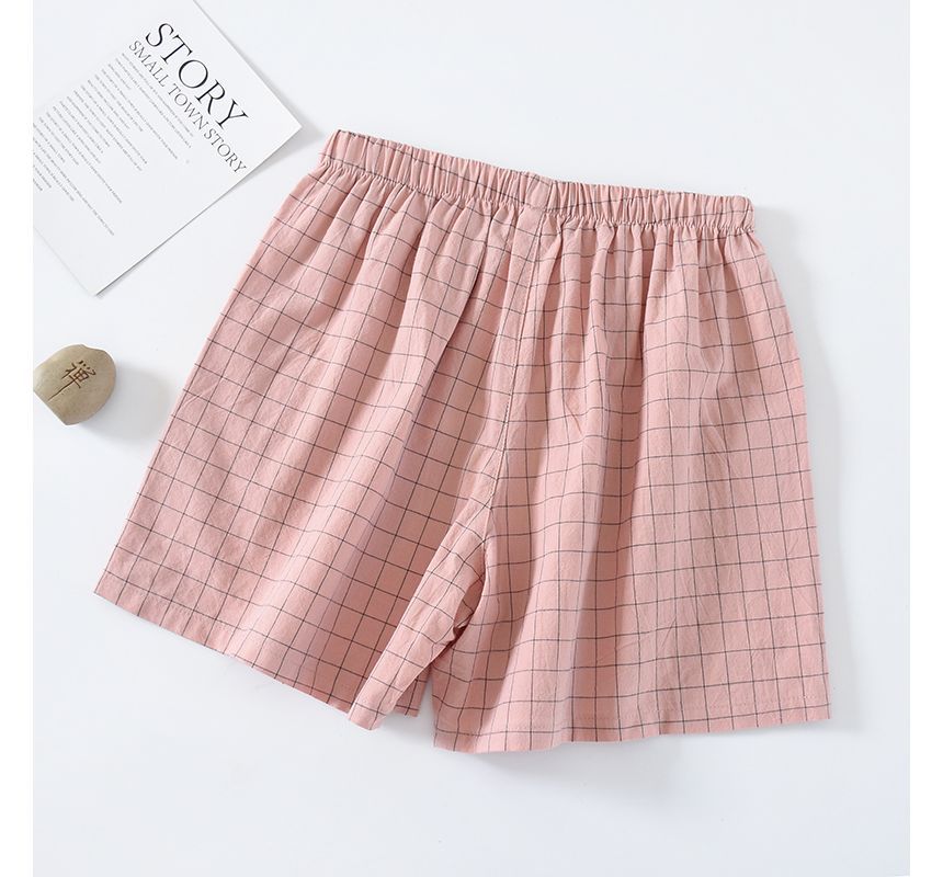 Dogini - Bijpassende pyjamabroek met elastische taille en ruitmotief (verschillende ontwerpen)