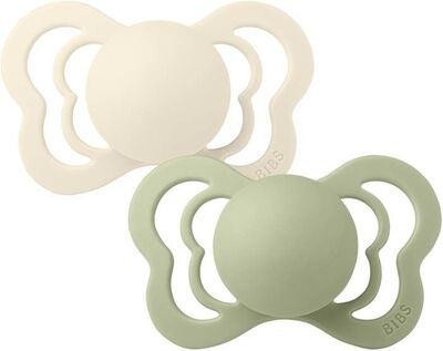 BIBS Couture Smokker 2-pack Latex Str 2, Ivory/Sage