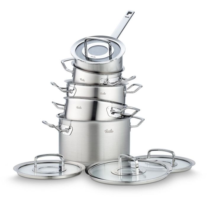 Fissler Original-Profi Collection® Topf-Set 5-tlg. mit Glasdeckeln + Stielkasserolle
