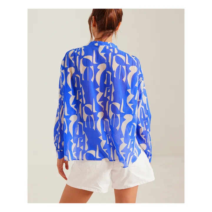 Sacrécoeur Blouse Ella Imprimée | Bleu roi