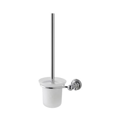Eastbrook Rockingham messing glazen toiletborstel houder chroom