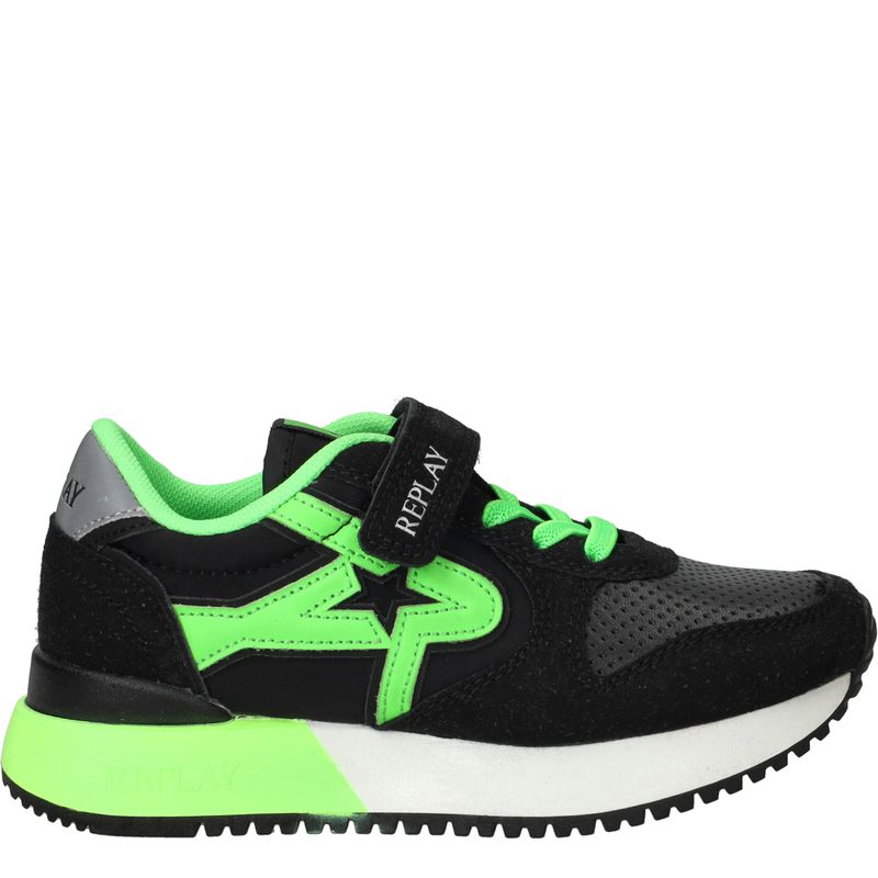 Replay Fiber JR 7 Sneakers Zwart Jongens