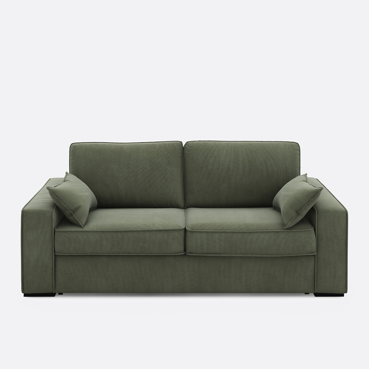 LA REDOUTE INTERIEURS<br>Sofá-cama em veludo cotelê fino, espuma, Cecilia