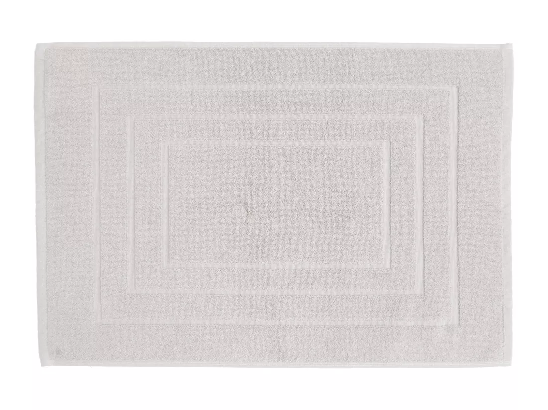 Tapis de bain coton 1000g/m2 collection NAÏA 60x40 cm blanc Craie