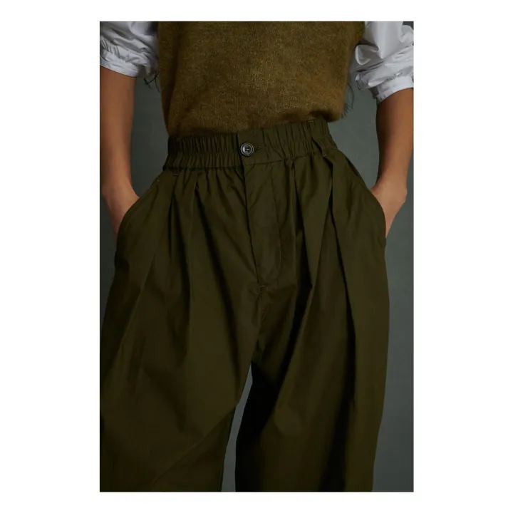 Soeur Pantalon Vernon Popeline de Coton | Vert kaki