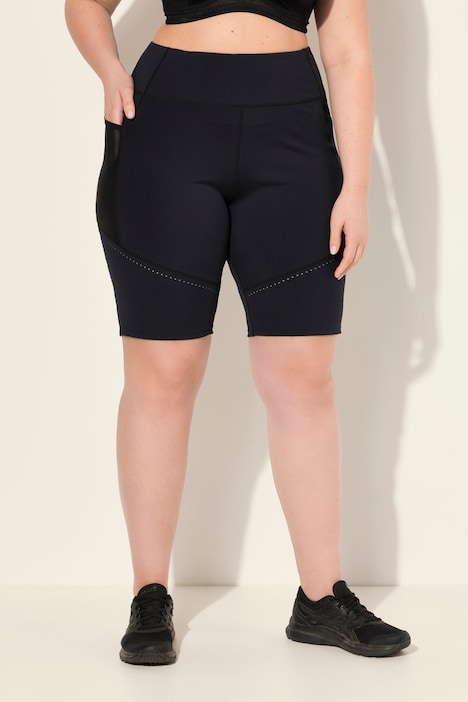 Leggings-Shorts, schnelltrocknend, Lochmuster, Tasche