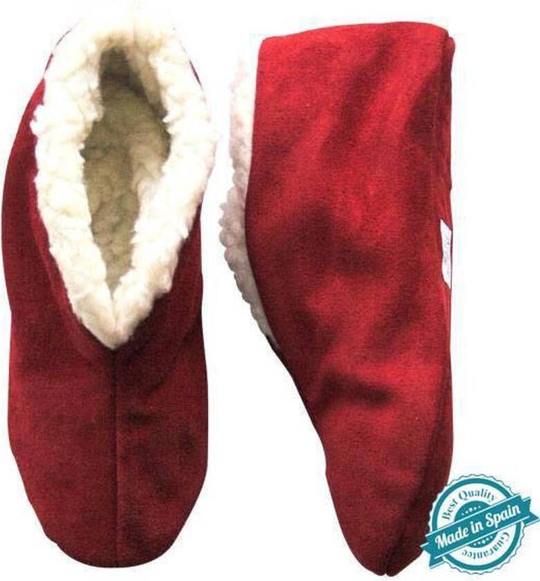 Bernardino ® Spaanse Sloffen 100% Wol Rood